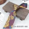 Corbata Literaria Estilo Hong Kong Atada a Mano para Hombre con Patrón Retro Británico 7cm Patrón Formal de Negocios Moderna En Stock