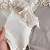 Mono de Verano Estilo Western con Tirantes de Encaje y Envoltura de Encaje para Bebé, Ropa para Gorditos, INS, Mono Lindo Dulce y Delgado para Bebé Niña