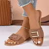 Sandálias Flip-flops Europeias e Americanas Transfronteiriças Slip-on Tamanho Grande Comércio Exterior Confortáveis Novas Elegantes Tira Única 2026 Atacado Tamanho Grande