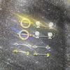Venta Directa de Fabricante de Joyería Popular Europea y Americana Abeja de Goteo de Aceite Clavo de Pezón Joyería para Perforación Corporal Anillo de Pezón de Gato con Circonita