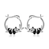 Pendientes Yanbai de Goteo de Aceite, Más Vendidos en Amazon Transfronterizo, Sensación de Lujo Ligero y Gama Alta, Accesorios para Orejas de Animal Panda, Lindo Diseño de Bambú