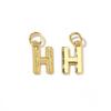 18K True Gold Color Inglês Carta Colar Pingente Nome Feminino Cobre Zircon Diy Jóias Carta Encantos