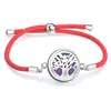 Cuerda Roja Moda Sencilla Difusor de Aceites Esenciales Aromaterapia Caja Pequeña Pulsera Redonda Accesorios de Joyería Caja de Fragancia Decoraciones
