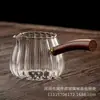 Taza de té de vidrio gruesa, juego de té de vidrio grueso, taza con asa lateral para hombre, taza con asa de madera, té para mariscos de té, cafetera de té, fábrica de borosilicato, venta al por mayor