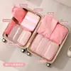 Bolsa de Armazenamento para Viagem Multiuso para Roupas e Bagagem Conjunto de Sete Peças Bolsa de Armazenamento Compressível