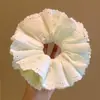 Goma para el pelo de encaje verde de alta calidad con un diseño bonito, adecuada para peinados de moño, goma para el pelo de encaje multicapa para mujer