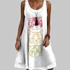 Venda Quente Transfronteiriça Novo Body Feminino Estampa Digital 3D Vestido de Praia Solto Casual Body Vestido Feminino