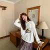 Camiseta base de algodón puro de corte holgado para mujer de principios de otoño, nuevo estilo 2026, talla grande, elegante camiseta de manga larga