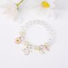 Pulseira de Cristal Cão Canela Ins para Meninas Sanrio Casal Cristal Cristal Rosa Pulseira Floral Estudante Melhor Amigo Presente
