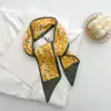 2026 Nuevo Elegante Pañuelo de Seda para Mujer, Estilo Coreano y Japonés, Cinta Decorativa Estampada Versátil, Diadema, Bufanda, Lazo para Bolso, Pañuelo Pequeño para el Cuello