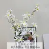 Flor de Estrella Larga Simulada Flor Artificial Falsa Flor Lila Arreglo Floral de Boda de Gama Alta Decoración de Sala de Estar Adornos Arte Floral