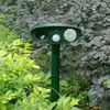 Repelente Ultrassônico Solar com Luz LED Piscante para Afastar Cães, Gatos e Pássaros, Repelente Solar Multifuncional de Insetos