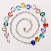 Nueva Cadena de Cintura de Amazon Europea y Americana de Gama Alta Colorida Cadena de Cintura Completa de Diamantes de Cristal Accesorios de Vestido Nicho Retro