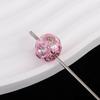 Eletroforese cor diamante oco liga furo reto contas furo grande DIY acessórios de chaveiro para celular colar