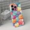 Funda dura de una sola capa con forma de corazón de color caramelo estilo europeo para 15pro, funda de teléfono con película para iPhone17, linda