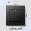 Hong Kong y Macao Enchufe USB Británico 13A con Enchufe de Carga Rápida Tipo-C Interruptor de Luz Estándar Británico Panel de Plástico Negro