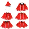 Set de Capa y Sombrero Navideño para Mascotas con Encaje y Lazo, Disfraz Festivo para Gatos y Perros, Accesorios para Fotos Navideñas