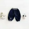Pantalones de Punto de Dibujos Animados Otoño Nuevo Dianxi para Bebés y Niños Pequeños, Pantalones Simples a Cuadros con Cintura Elástica y Puños, Pantalones Deportivos Casuales para Niños