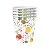 Platos de Papel Desechables para Fiesta de Cumpleaños con Tema de Frutas Impresos Transfronterizos, Vasos de Papel, Servilletas de Papel, Cubiertos, Juego de Tenedores y Cucharas Fabricante Venta al Por Mayor