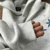 Diseño único, bordado de copo de nieve, sudadera con capucha unisex, estilo casual retro americano, perfecta para parejas