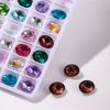 Taladro de Uñas Forma Ovalada de Huevo Huevo de Paloma Super Brillante K9 Vidrio Brillante Cristal Transparente Forma Puntiaguda Joyería para Uñas