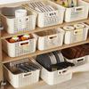 Cesta de Almacenamiento de Escritorio de Plástico Rectangular para el Hogar Cesta de Almacenamiento de Snacks y Juguetes para Jardín de Niños Cesta de Almacenamiento de Artículos Varios de Cocina