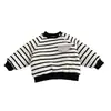Sudadera de Felpa para Bebé Otoño e Invierno Elegante Camisa Base Rayada para Niños y Niñas, Ropa Infantil Gruesa Versátil