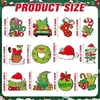 Venta Caliente Transfronteriza 12 Piezas de Decoraciones Navideñas de Madera Decoración de Árbol de Navidad Colgantes Festivos Hogar Fiesta Colgantes de Madera