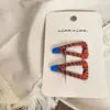 Pinza para el pelo con estampado de leopardo y corazón geométrico para niños Nian Nian, Pinza para el pelo, Pinza lateral, Pinza para el flequillo