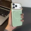 Funda magnética para teléfono adecuada para Apple 17Promax con acabado mate original, funda protectora simple anticaídas para iPhone 16, 16