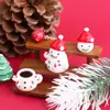 Design Original Yqt Miniatura de Resina Acessórios Boneco de Neve de Natal Conjunto de Xícaras de Café Natal DIY Artesanal Enfeites de Paisagismo