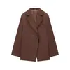 Fabricantes Mayoristas de Ropa para Mujer Transfronterizos 2025Ins Popular Moda Chaqueta de Traje de Doble Botonadura con Abertura en el Dobladillo