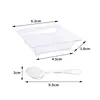 Prato descartável de plástico rígido PS com design espesso para molho de sobremesa, travessa transparente para lanches e pratos coloridos pequenos da Amazon Explosions
