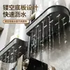 Estante de almacenamiento para grifo de baño, montado en la pared, no requiere perforación, estante de almacenamiento para lavabo, estante de almacenamiento para baño frente al espejo del hogar