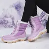 Botas de senderismo calientes de comercio exterior para mujer, botas de nieve, zapatos de exterior de caña alta, zapatos de senderismo