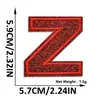 Suministro transfronterizo de parches bordados de letras y números en inglés color rojo brillante con adhesivo termofusible para decoración de ropa y sombreros