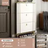 Armário de sapatos basculante ultrafino de luxo leve para entrada de casa, armário de corredor de grande capacidade, sapateira moderna simples economizadora de espaço