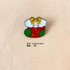 Broche de metal com desenho animado de Natal, emblema fofo de árvore de Natal do Papai Noel, bolsa de roupas, decoração, medalha, presente