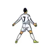 Patches Bordados de Jogador de Futebol Messi C. Mochila de Roupas Estilo Estrela Ronaldo Patches Decorativos DIY
