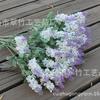 Simulación de 10 cabezas de lavanda provenzal de plástico, flor falsa, decoración de escenario de boda, flores de seda, fábrica al por mayor