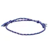 Pulsera Trenzada de Cuerda Roja de Cuatro Hilos con Diseño de Colores, Hebilla Ping An Nueva, Pulsera de Cuerda Simple a Mano para Mujer