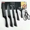 Em estoque preto onda seis peças 238A aço inoxidável conjunto de facas de cozinha cor caixa de presente conjunto de presente empresarial faca