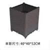 Caja personalizable, libremente combinable para cultivar verduras en el balcón con diseño de ratán, caja de plantación para el hogar, maceta para exteriores, caja para cultivar verduras