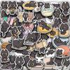 50 gatitos negros traviesos lindos pegatinas de graffiti decoración DIY cuenta manual papelería equipaje notas pegatinas impermeables