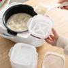 Recipiente para Arroz de Doble Capa Caja para Congelar Arroz Integral de Cocina Apto para Microondas Portátil Almuerzo Fruta Almacenamiento