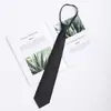 Camisa JK Viento Color Sólido Cuello con Cremallera Estudiante Libre Corbata Negra Universidad con Corbata Perezosa de Negocios Unisex