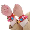 Pulseras Elásticas de Campana con Letras de Colores, Equipo de Animación para Reuniones Deportivas Estudiantiles, Equipo Infantil para el Día del Niño, el Día Nacional y el Día de Año Nuevo