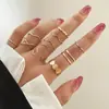 Set de Anillos Articulados de Nueva Apertura Cruzada Set de 10 Piezas Anillo de Lazo Diseño Femenino Nicho Anillo en Forma de 8