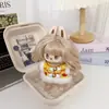 Conjunto de ropa para muñeca Labubu vintage de barbería, compatible con muñecas Labubu de 1ª, 2ª y 3ª generación, incluye un chal y una chaqueta de repuesto