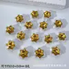 Nuevas Cuentas Espaciadoras de Cristal de Nieve de Diamante Multicolores de Ocho Agujeros para Pulsera Colgante Hecha a Mano con Cuentas DIY Accesorios de Aleación